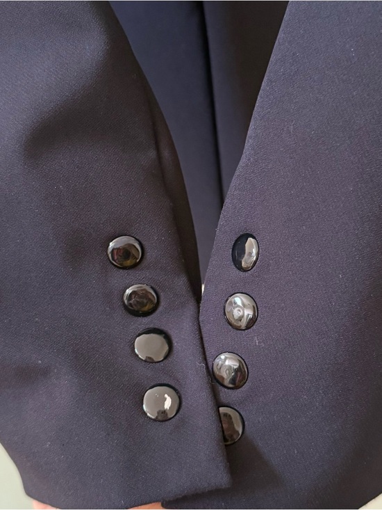 VERONICA BEARD Schoolboy Scuba Dickey Jacket in Black Sz 4 - Picture 6 of 9